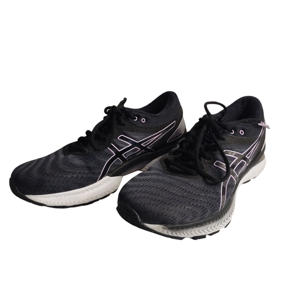ASICS Women's Gel-Nimbus 22 Running Shoes Black Purple Sneakers Size 9 - Picture 2 of 9